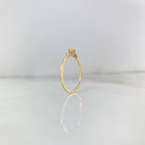 Anillo Solitario Trio 1.1gr / T5 1/2 / Circones Blancos Oro Amarillo ©