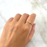 Anillo Solitario Trio 1.1gr / T5 1/2 / Circones Blancos Oro Amarillo ©