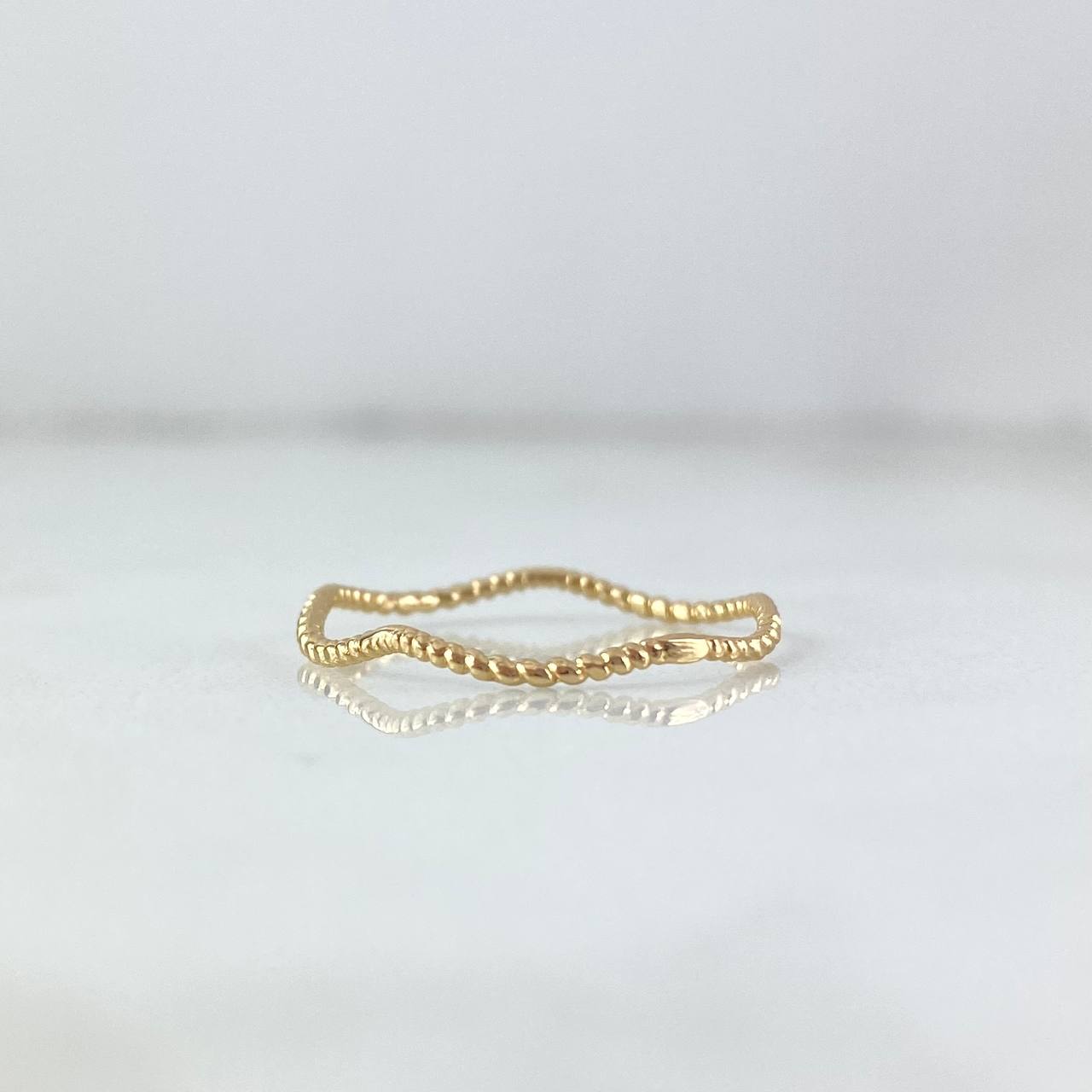 Anillo Trenza zigzag 0.6gr / T7 / Oro Amarillo ©