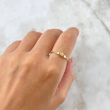 Anillo Estrellas 0.85gr / T7 1/2 / Circones Blancos Oro Amarillo ©