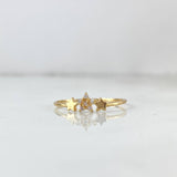 Anillo Estrellas 0.85gr / T7 1/2 / Circones Blancos Oro Amarillo ©