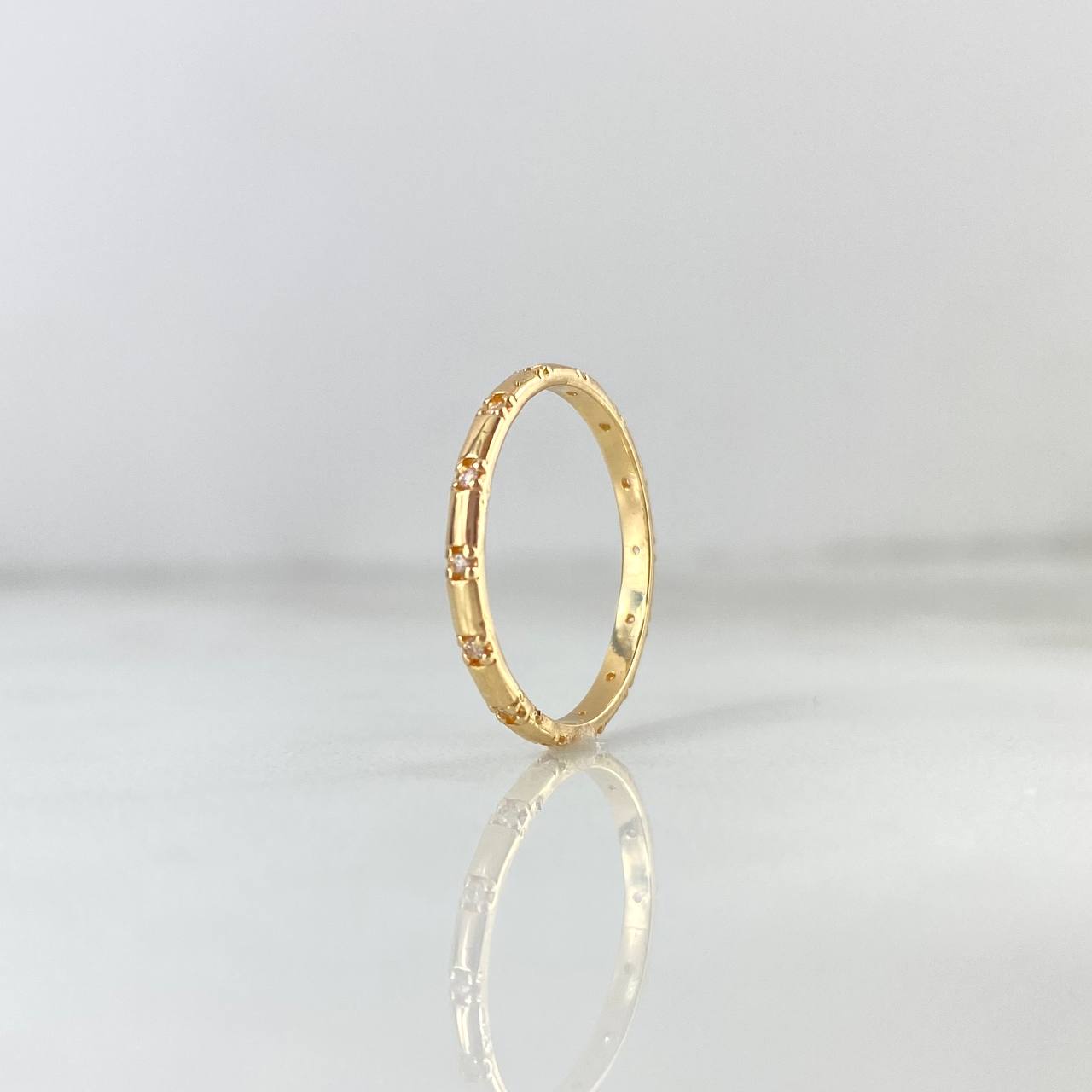 Anillo Morse 1.3gr / T5 1/2 / Circones Blancos Oro Amarillo ©