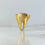 Anillo Peso Tribal 11.25gr / T9 / Circones Blancos Oro Amarillo ©