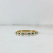 Anillo Churumbela 1.75gr / T8 1/4 / Circones Verdes Blancos Oro Amarillo