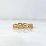 Anillo Infinitos 2.65gr / T7 1/4 / Circones Blancos Oro Amarillo ©