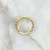 Fabricacion Bajo Pedido Anillo Ojos Seguidos 4gr / Circones Verdes Oro Amarillo 18K