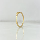 Anillo Dios 1.05gr / T7 1/2 / Circones Blancos Oro Amarillo