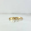 Anillo Dios 1.1gr / T5 1/2 / Circones Blancos Oro Amarillo