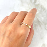 Anillo Dios 1.1gr / T5 1/2 / Circones Blancos Oro Amarillo