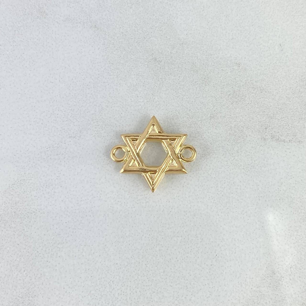 Herraje Estrella de David 0.65gr / 1.5cm / Oro Amarillo