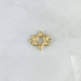 Herraje Estrella de David 0.65gr / 1.5cm / Oro Amarillo