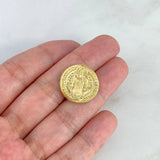 Herraje San Benito 1.5gr / 2cm / Tambor Oro Amarillo 18K ©