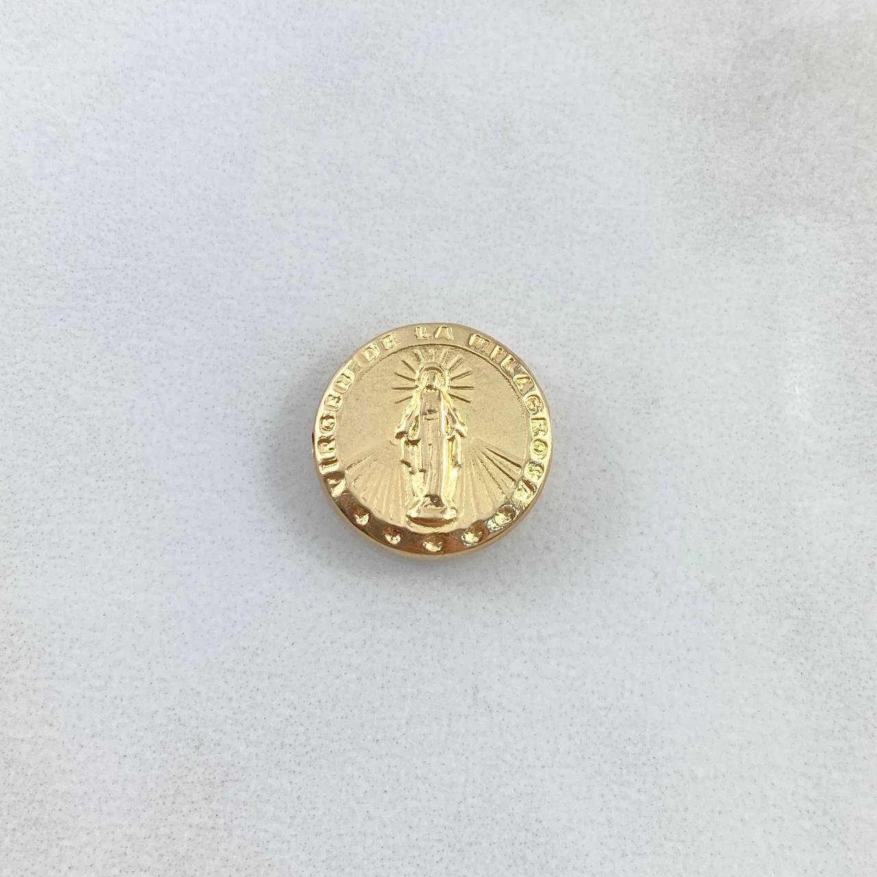 Herraje Virgen Milagrosa 1.25gr / 1.5cm / Tambor Oro Amarillo