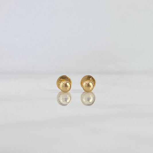 Topos Media Bola 0.45gr / 4mm Lisa Oro Amarillo 18K