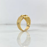 Anillo Cinturón Corona 3.7gr / T7 1/4 / Circones Blancos Oro Amarillo