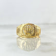 Anillo Cinturón Corona 6.75gr / T7 1/4 / Circones Blancos Oro Amarillo