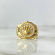 Anillo Cinturon Corona RX 9.15gr / T9 / Circones Blancos Oro Amarillo *