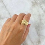 Anillo Correa Corona RX 6.3gr / T5 3/4 / Circones Blancos Oro Amarillo ©