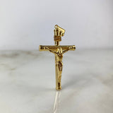 Dije Cristo Cruz 3.1gr / 5.6cm / Baston Semiatornillado Oro Amarillo