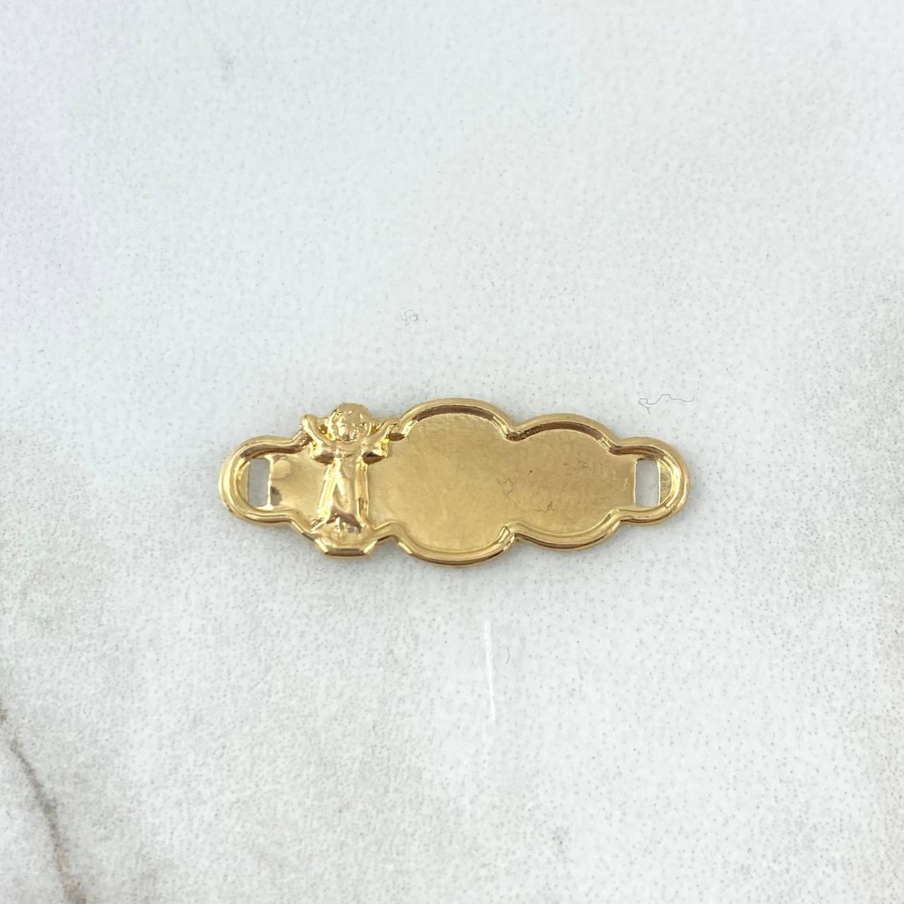 Herraje Placa Nube 0.4gr / 2.2cm / Divino Niño Oro Amarillo