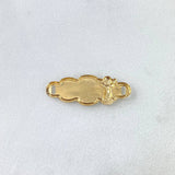 Herraje Placa Nube 0.4gr / 2.2cm / Divino Niño Oro Amarillo