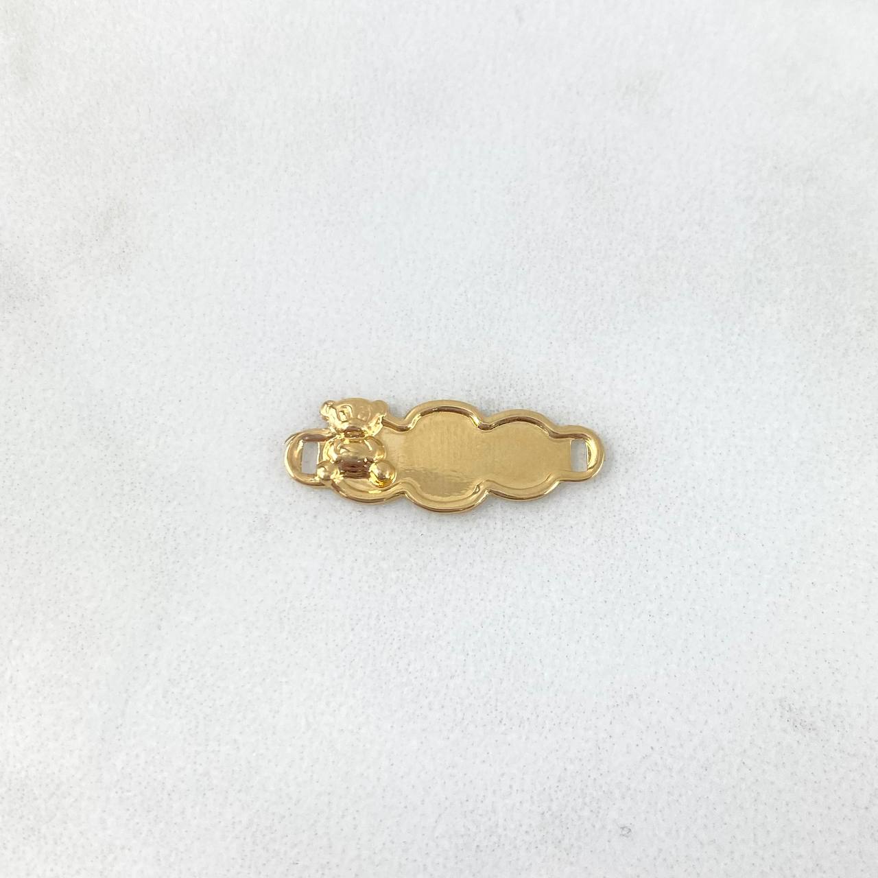 Herraje Placa Nube 0.5gr / 2.2cm / Oso Oro Amarillo