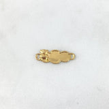 Herraje Placa Nube 0.5gr / 2.2cm / Oso Oro Amarillo