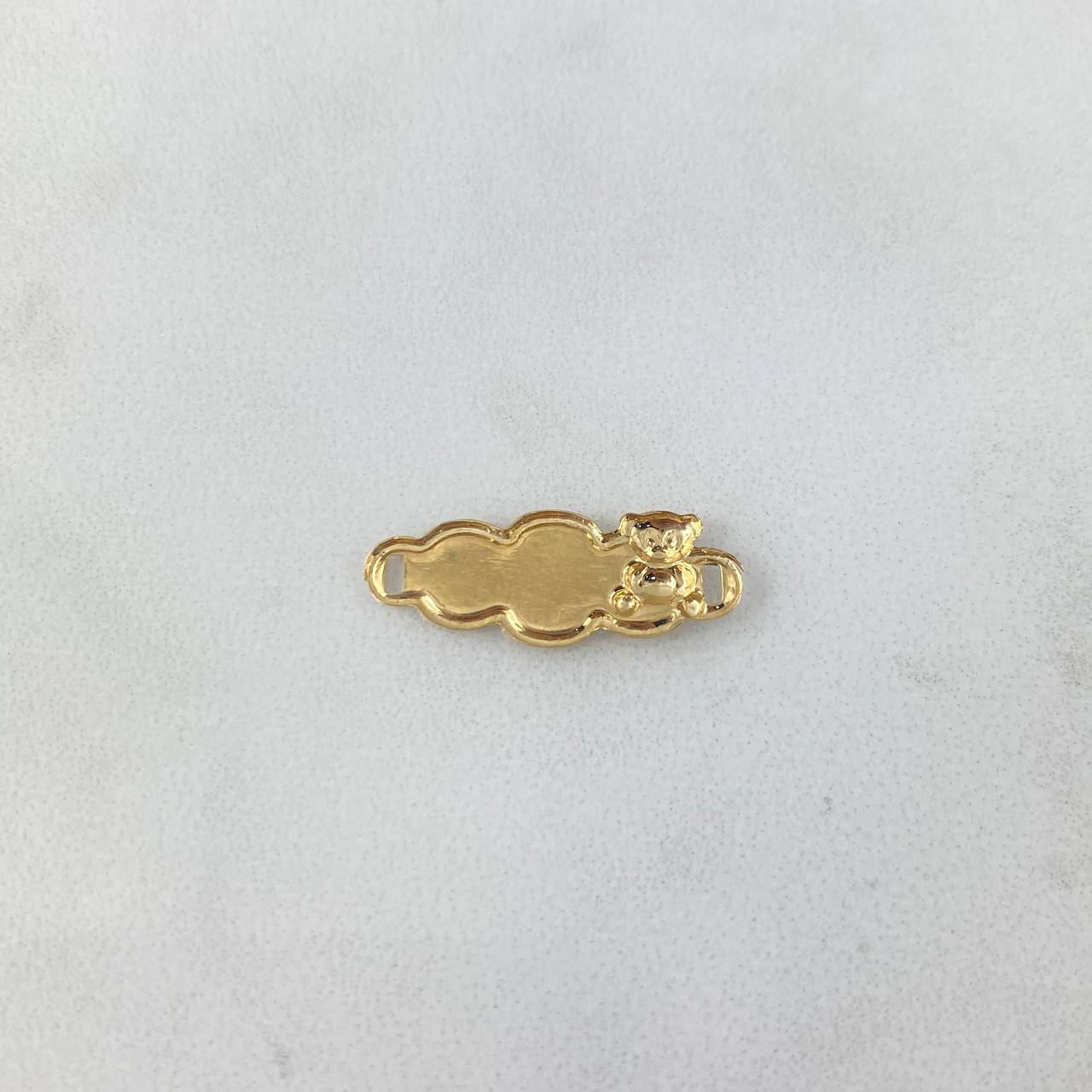 Herraje Placa Nube 0.5gr / 2.2cm / Oso Oro Amarillo