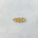 Herraje Placa Nube 0.5gr / 2.2cm / Oso Oro Amarillo