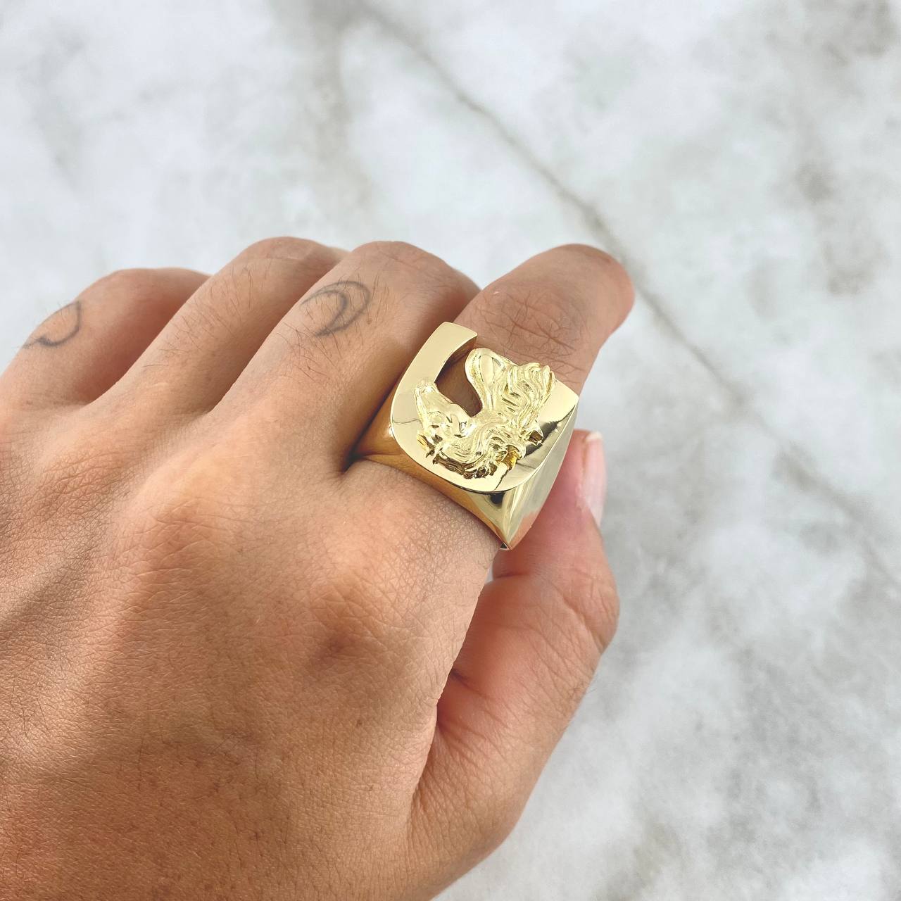 Fabricación Anillo Caballo 20gr / Liso Oro Amarillo 18K