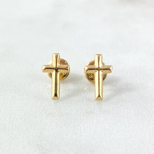 Topos Cruz 0.65gr / 1cm / Lisa Oro Amarillo 18K ©