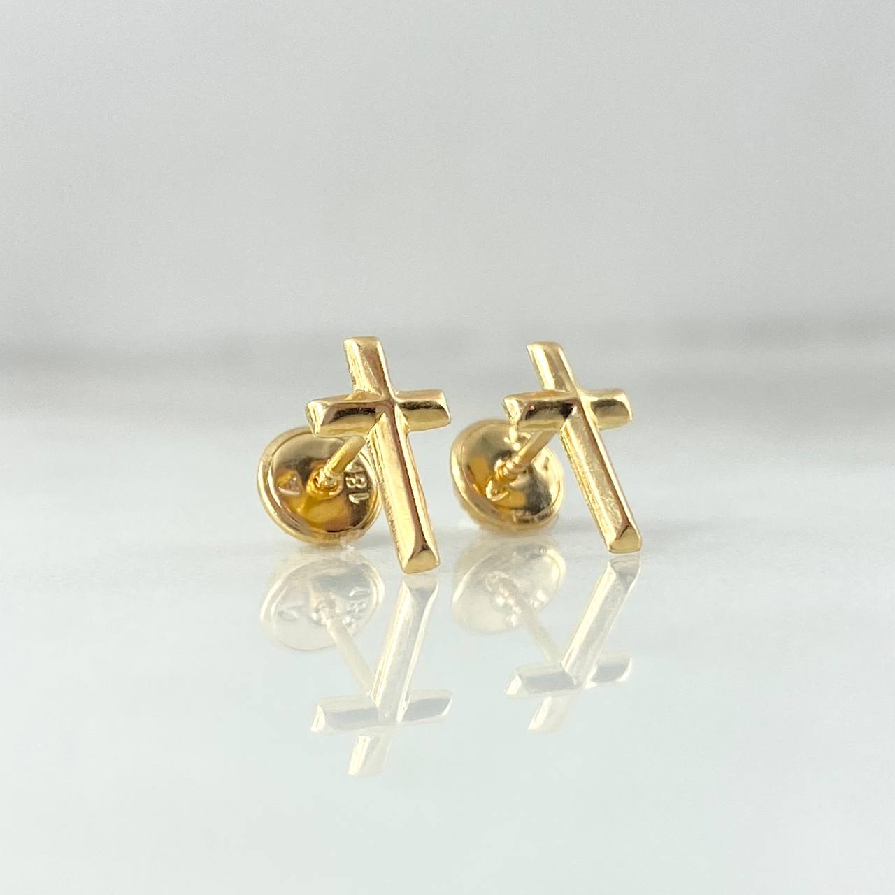 Topos Cruz 0.65gr / 1cm / Lisa Oro Amarillo 18K ©