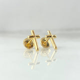 Topos Cruz 0.65gr / 1cm / Lisa Oro Amarillo 18K ©