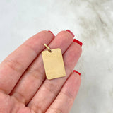 Dije Placa Rectangular 2.2gr / 2.8cm / 22mm*18mm Oro Amarillo