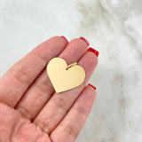 Dije Placa Corazón 2.55gr / 2.6mm Oro Amarillo