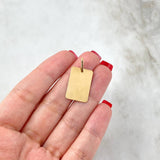 Dije Placa Rectangular 2.1gr / 3cm / 22mm*15mm Oro Amarillo