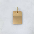 Dije Placa Rectangular 1.8gr / 2.6cm / 20mm*16mm Oro Amarillo