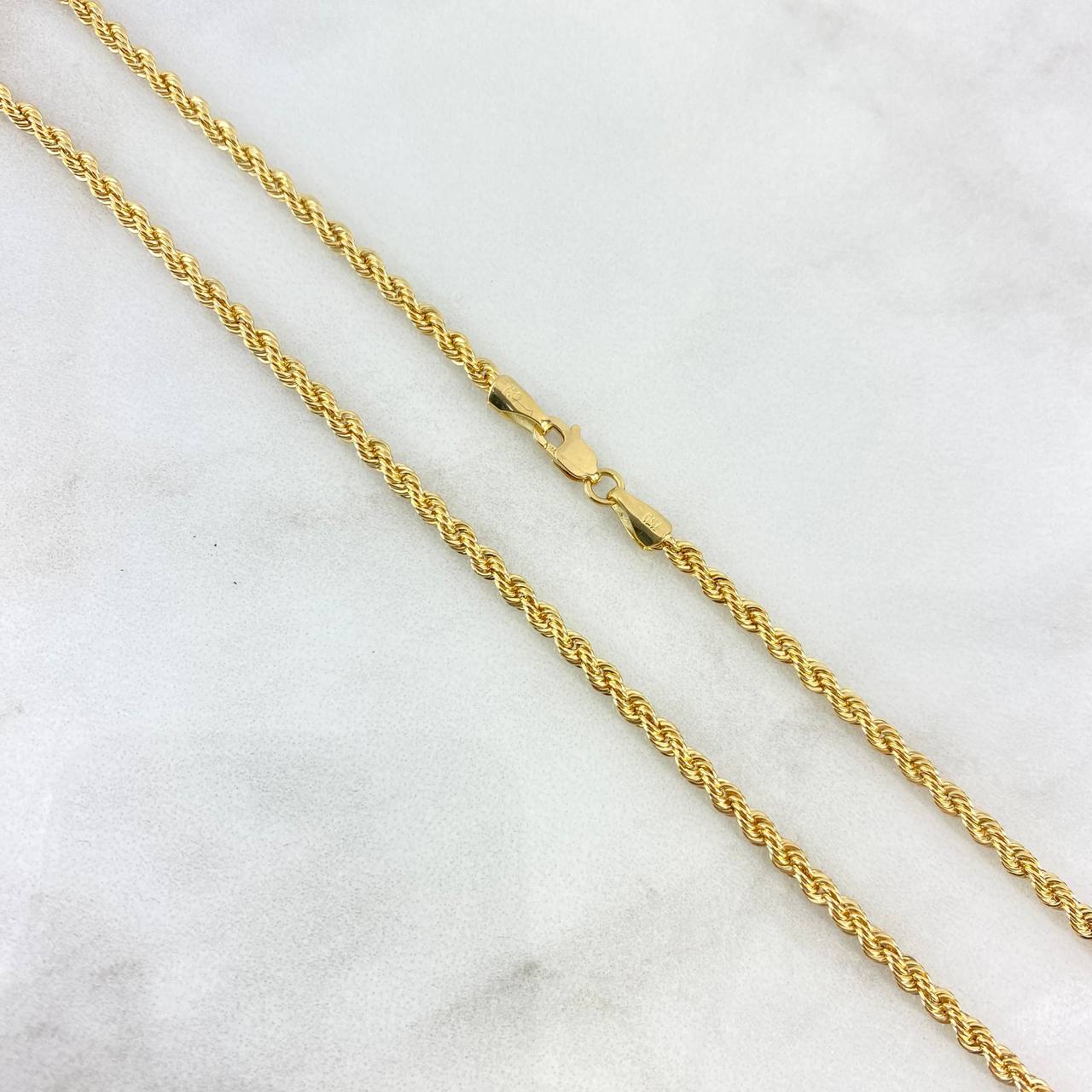 Cadena Lazo 4.4gr / 50cm / 2.4mm Oro Amarillo +3 18K