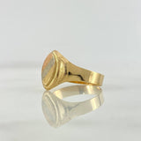 Anillo Sello Ovalo 2.05gr / T9 1/4 / Texturizado Tres Oros