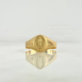 Anillo Sello Virgen Milagrosa 1.45gr / T7 1/2 / Oro Amarillo