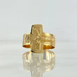 Anillo Cruz Cristo 3gr / T10 1/2 / Mate Oro Amarillo