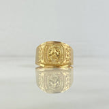 Anillo Sello Herradura Caballo 3.35gr / T9 / Oro Amarillo