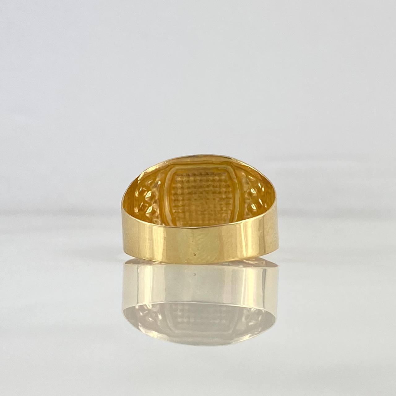 Anillo Sello Herradura Caballo 3.35gr / T9 / Oro Amarillo