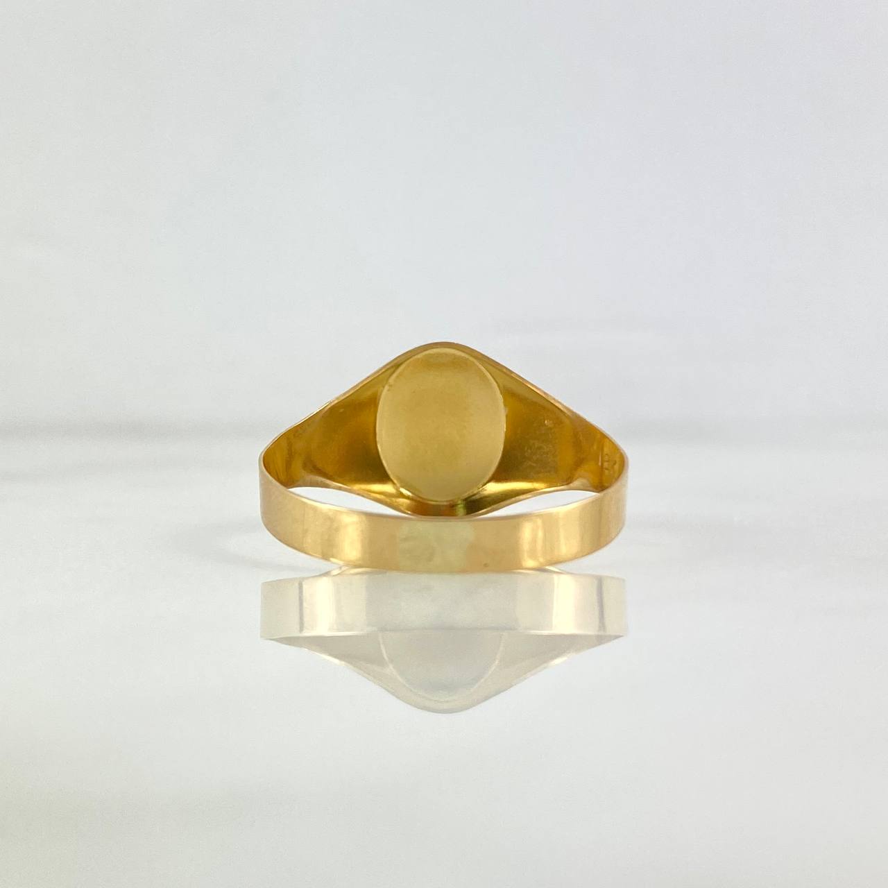 Anillo Sello Cristo 1.9gr / T10 1/2 / Rayado Oro Amarillo