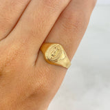 Anillo Sello Virgen Guadalupe 1.95gr / T10 1/4 / Ovalado Oro Amarillo