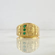 Anillo Quimbaya 2.85gr / T11 / Circon Verde Oro Amarillo