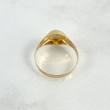 Anillo Sello Tetranity 1.9gr / T9 3/4 / Ovalo Circones Verdes Blancos Oro Amarillo