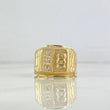 Anillo Quimbaya 3.5gr / T9 1/4 / Circones Blancos Oro Amarillo