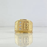 Anillo Quimbaya 3.5gr / T9 1/4 / Circones Blancos Oro Amarillo