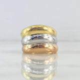 Anillo Tres Lineas 2.4gr / T7 3/4 / Tres Oros